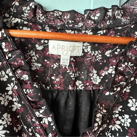 APRICOT Black and Purple Floral Dress - Picture 3 of 5